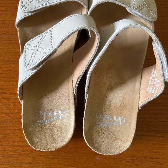 Dansko Women's Maddy Slip-On Sandal Gray, Size 38‎ (8 US) Leather Wedge - Picture 6 of 8